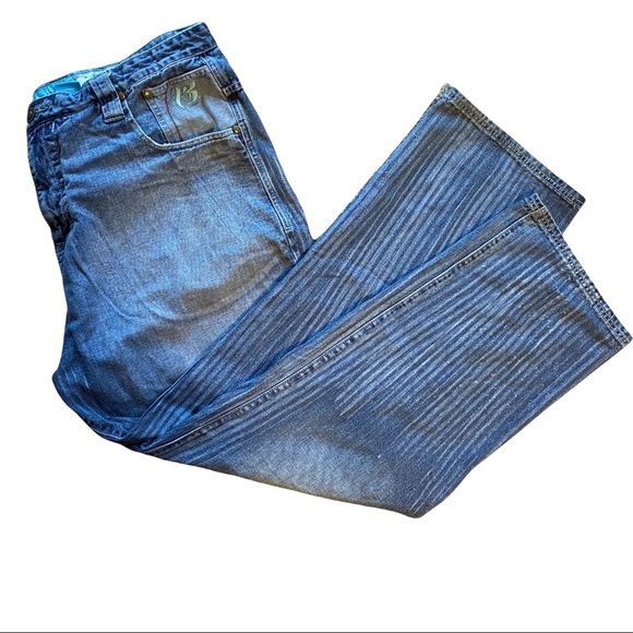 Rare RUFF RYDERS Denim Baggy Fit Jeans Mens Size 42 Logo Distressed DMX Hip Hop - Picture 8 of 13